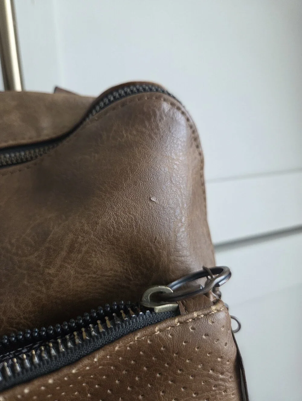 Brown Faux Leather Backpack | Chic Everyday Travel Bag